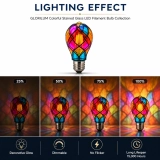 GLORILUM Colorful Stained Glass LED Filament Bulb Collection for Decorative Ambient Lighting (3) GLORILUM Colorful Stained Glass LED Filament Bulb Collection for Decorative Ambient Lighting (3)