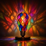 GLORILUM ST19 Colorful Stained Glass LED Filament Bulb, E27/E26 Decorative Firework Effect Bulb for Ambient Lighting (2) GLORILUM ST19 Colorful Stained Glass LED Filament Bulb, E27/E26 Decorative Firework Effect Bulb for Ambient Lighting (2)