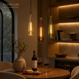 GLORILUM Wine Bottle-Shaped LED Filament Light, E27 Decorative Colored Glass Bulb for Bars, Restaurants and Hotel Lighting (2)