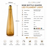 GLORILUM Wine Bottle-Shaped LED Filament Light, E27 Decorative Colored Glass Bulb for Bars, Restaurants and Hotel Lighting (5) GLORILUM Wine Bottle-Shaped LED Filament Light, E27 Decorative Colored Glass Bulb for Bars, Restaurants and Hotel Lighting (5)
