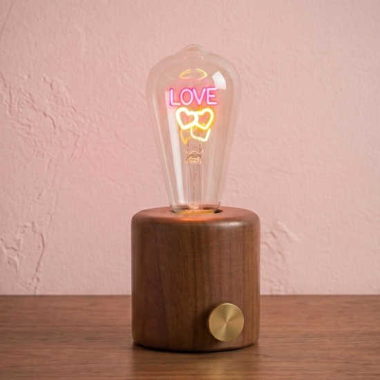 ST64 LOVE Double Heart Edison LED Bulb