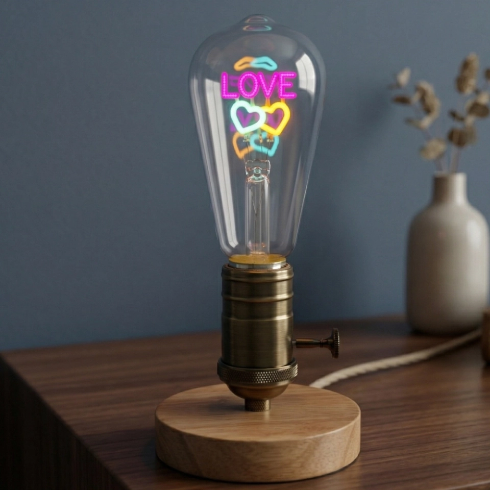 ST64 LOVE Double Heart Edison LED Bulb (3) ST64 LOVE Double Heart Edison LED Bulb (3)