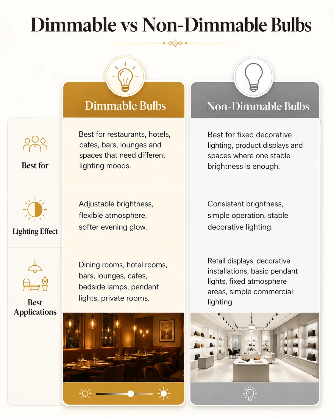 Dimmable vs Non-Dimmable Bulbs
