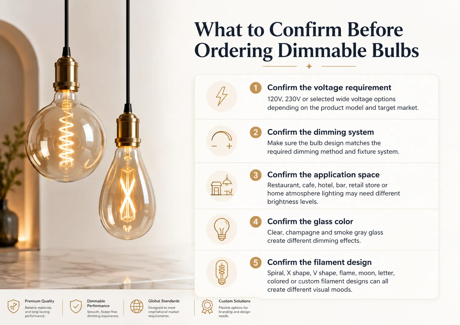 What to Confirm Before Ordering Dimmable Bulbs