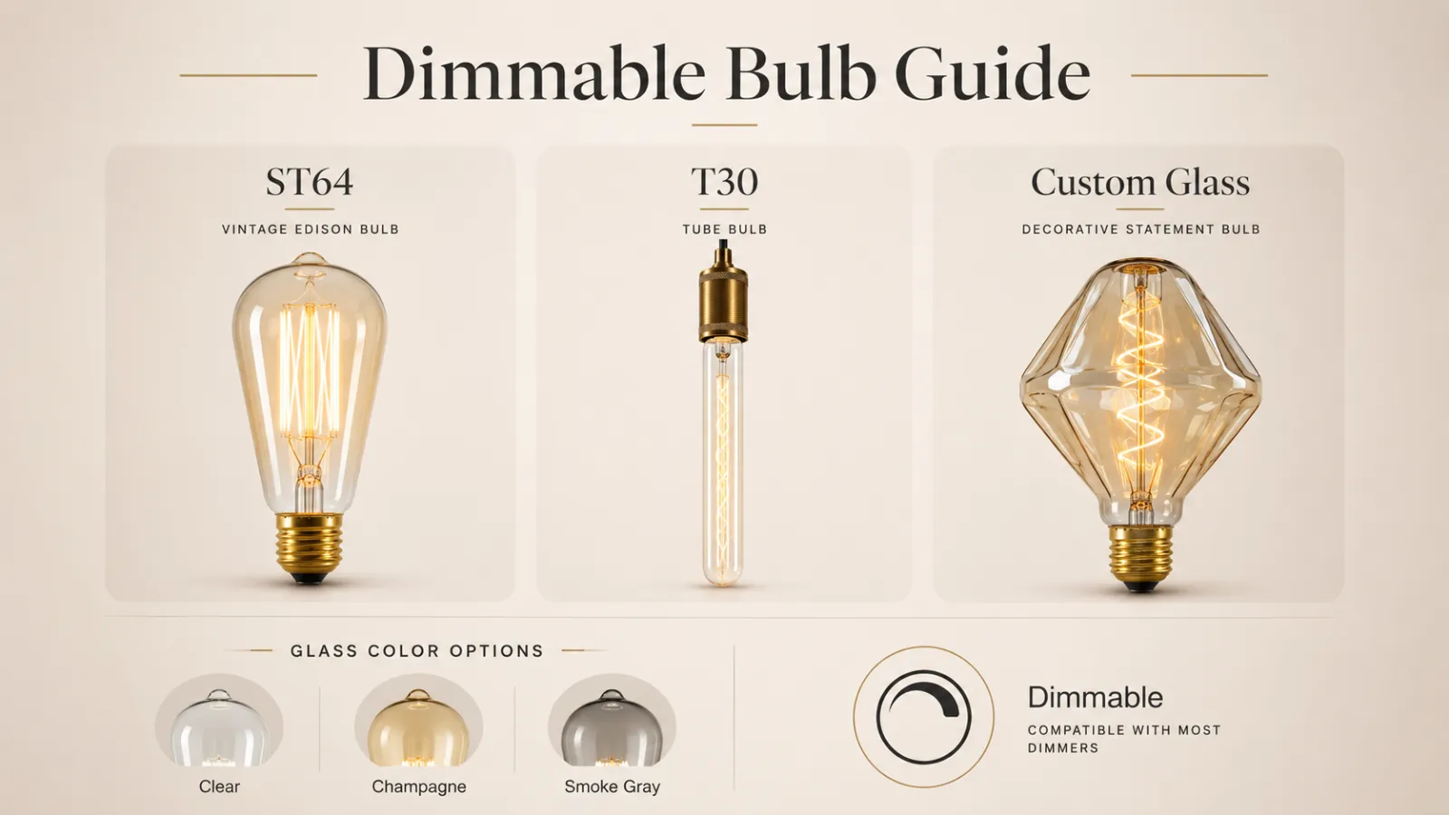 ST64、T30、Custom Glass Bulbs