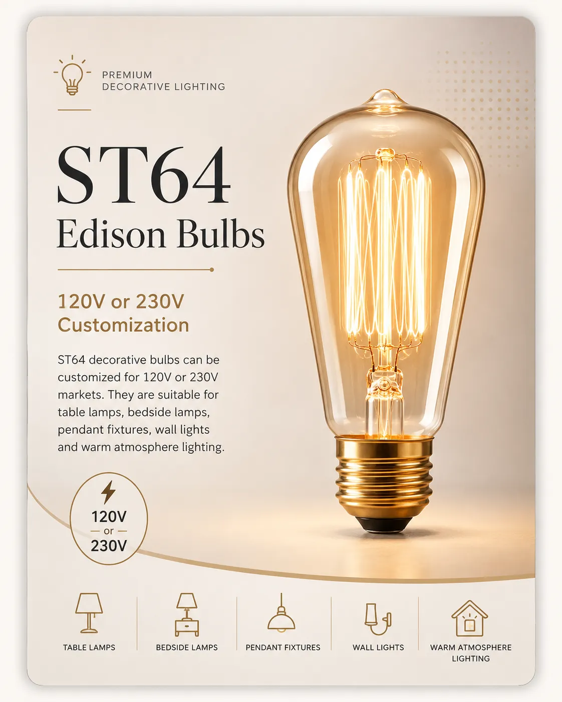 ST64 Edison Bulbs ST64 Edison Bulbs