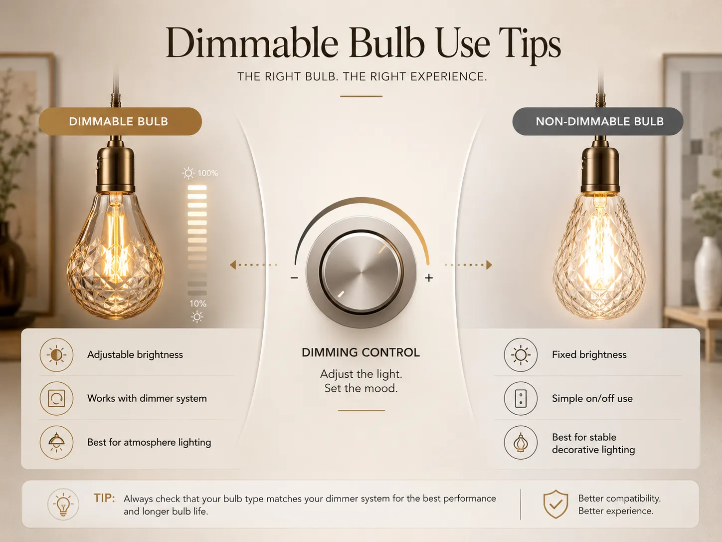 Dimmable Bulb Use Tips Dimmable Bulb Use Tips