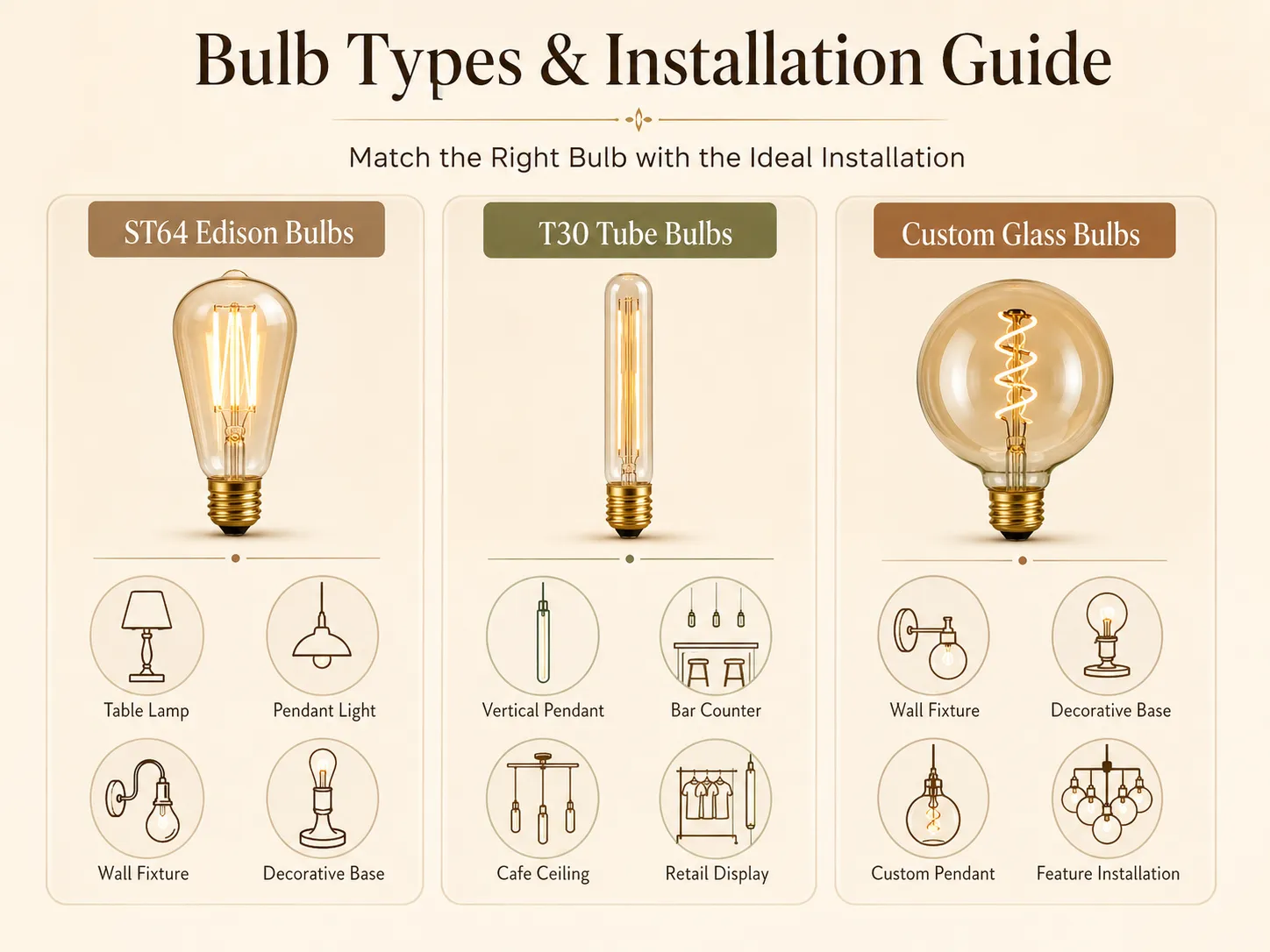 ST64、T30、Custom Glass Bulbs ST64、T30、Custom Glass Bulbs