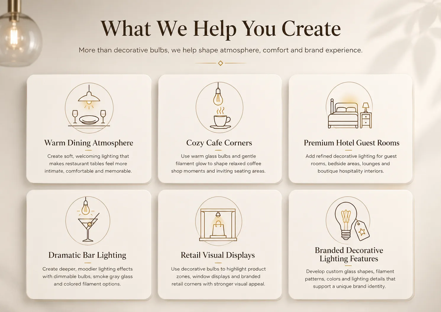 What We Help You Create