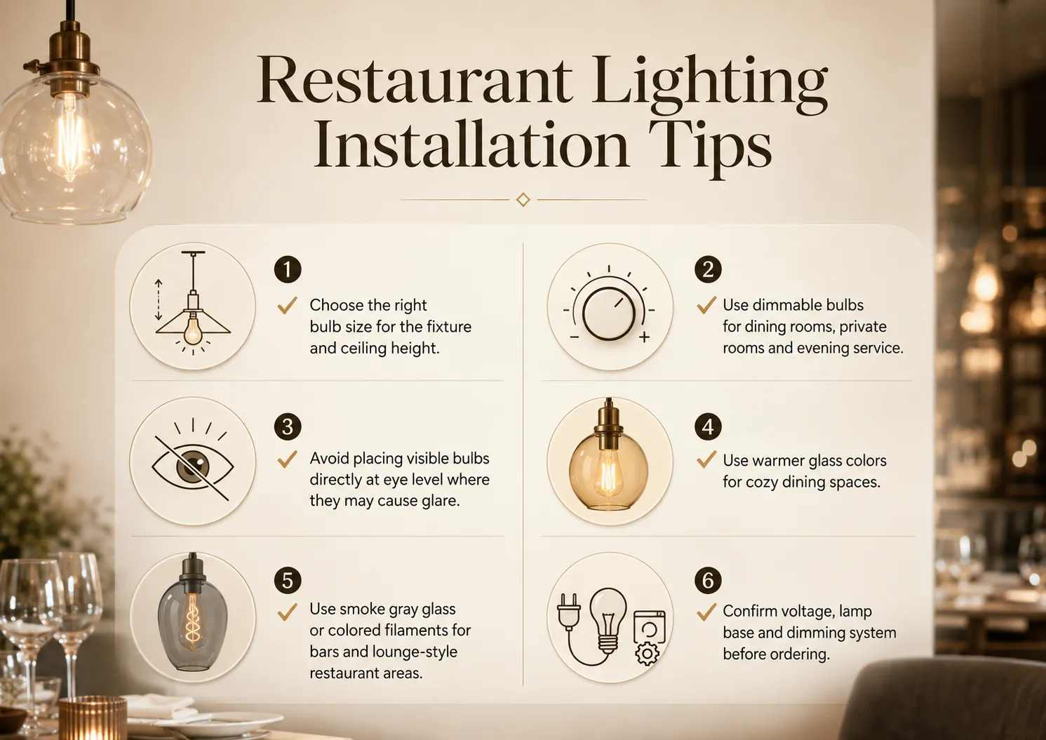 Installation Tips for Restaurant Lighting