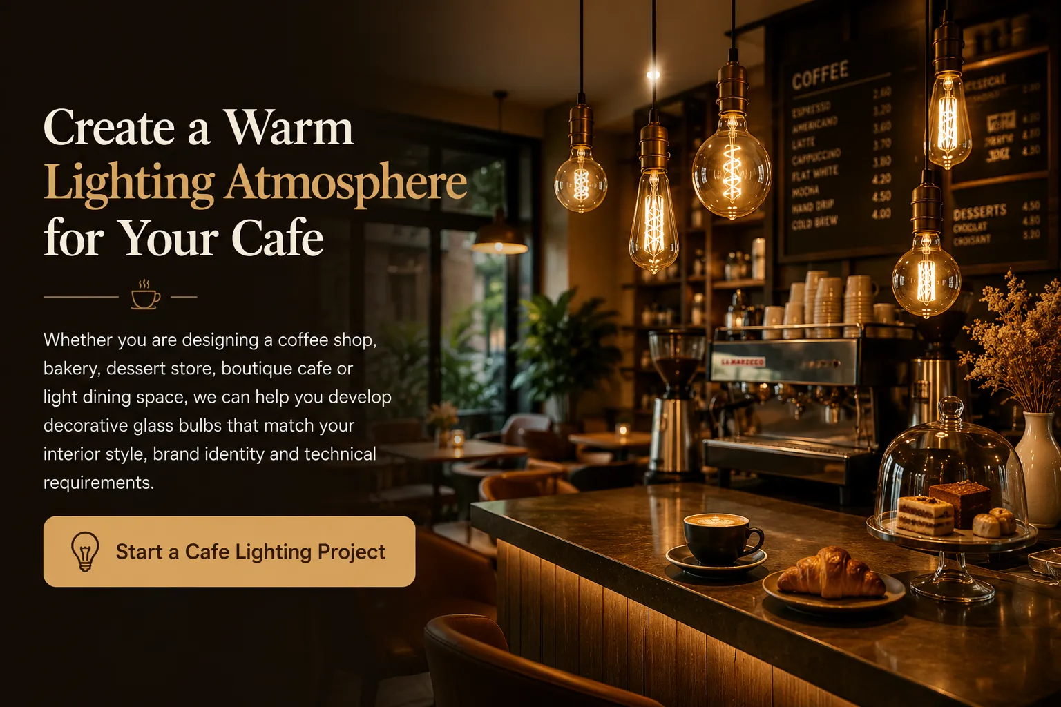 Create a Warm Lighting Atmosphere for Your Cafe