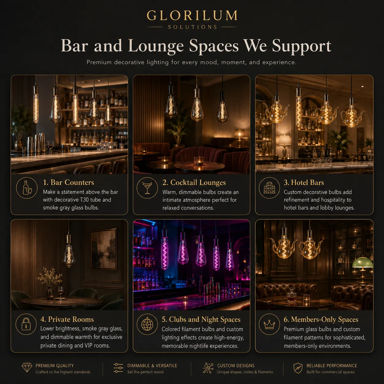 Bar and Lounge Spaces We Support Bar and Lounge Spaces We Support