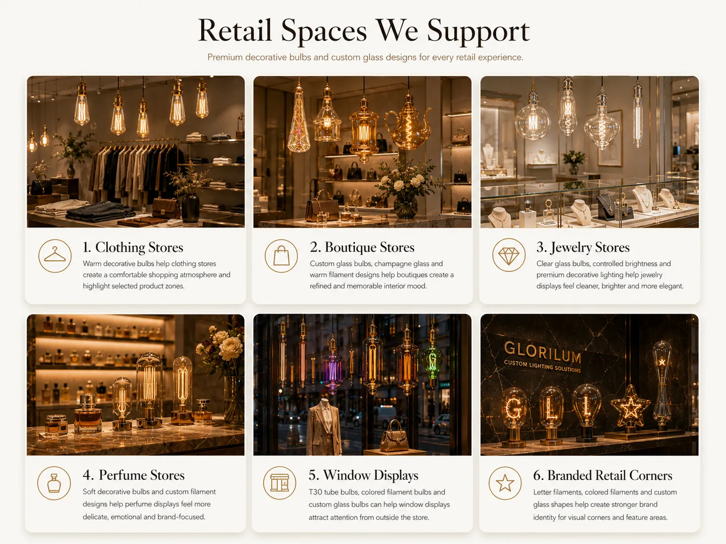 Retail Spaces We Support