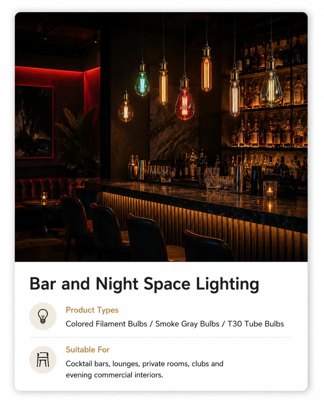 Bar and Night Space Lighting Bar and Night Space Lighting