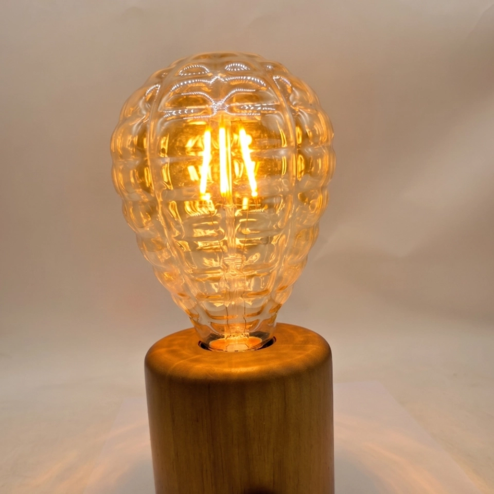 Small Textured Amber Glass LED Bulb (2) Small Textured Amber Glass LED Bulb (2)