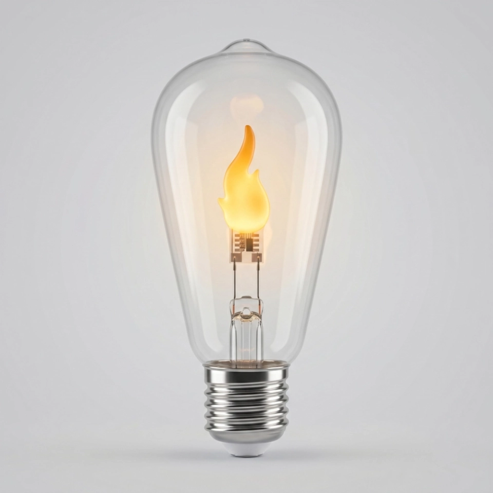 ST64 Flickering Flame Edison LED Bulb ST64 Flickering Flame Edison LED Bulb