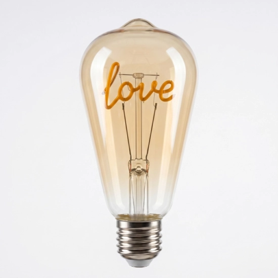 ST64 LOVE Letter Edison LED Bulb