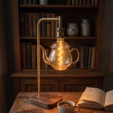 Tall Teapot Shaped Amber Glass LED Bulb (3) Tall Teapot Shaped Amber Glass LED Bulb (3)