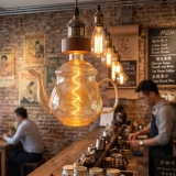 Tall Teapot Shaped Amber Glass LED Bulb (4) Tall Teapot Shaped Amber Glass LED Bulb (4)