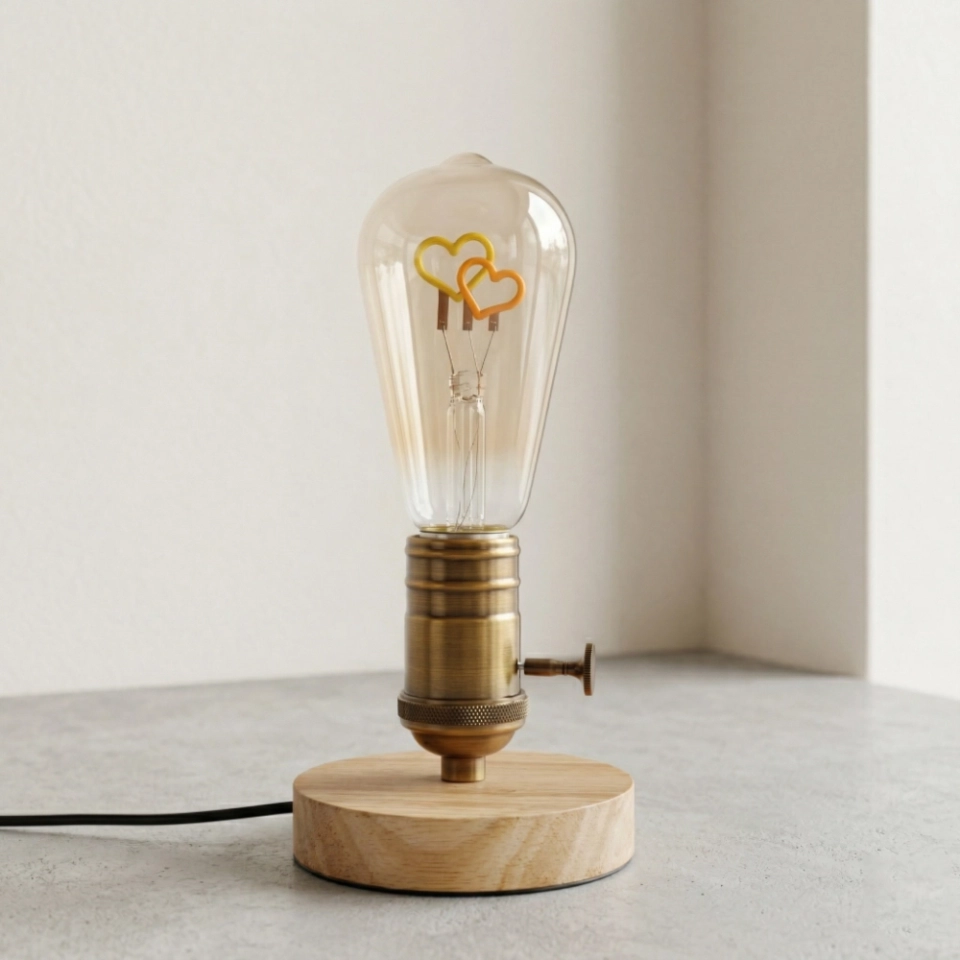 ST64 Two-Tone Double Heart Edison LED Bulb (5) ST64 Two-Tone Double Heart Edison LED Bulb (5)